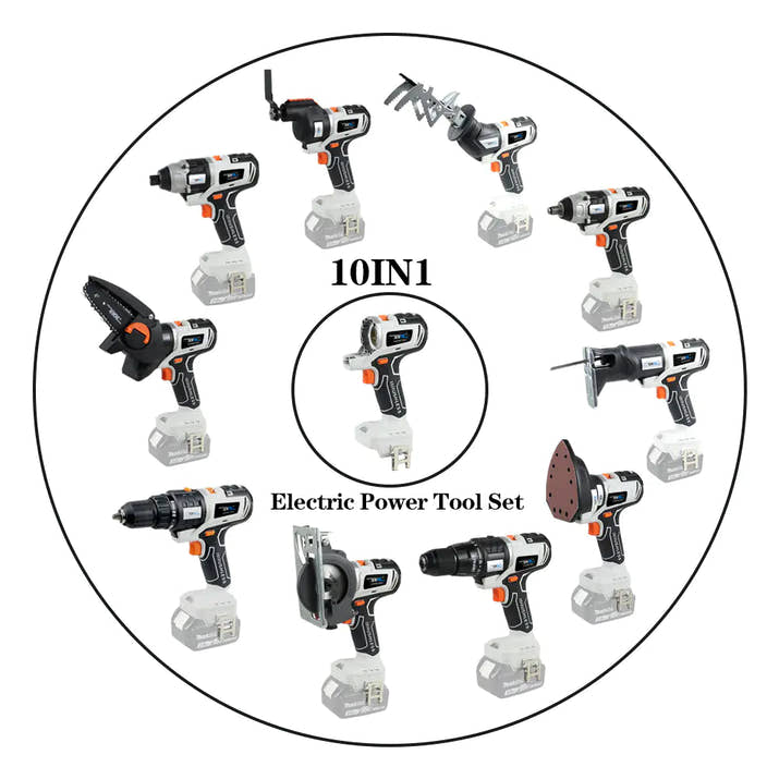 Versatile Woodworking Tool Set with 10 Functions
