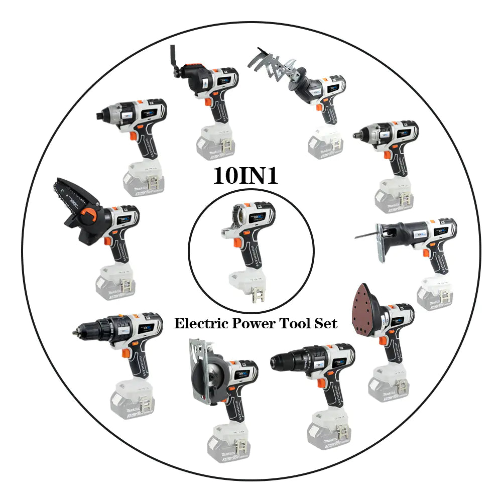 Versatile Woodworking Tool Set with 10 Functions